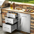 VEVOR Outdoor Kitchen Drawers 29.5"W x 22.6"H x 21.7"D Stainless Steel by VEVOR