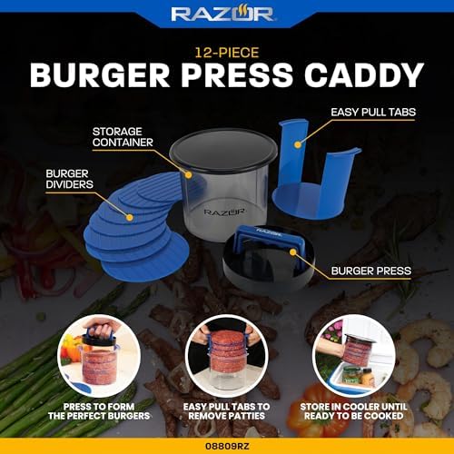 RAZOR Burger Press Caddy for Perfect Shaped Patties On The Go - Image 2