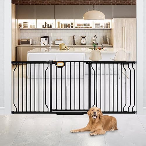 owlie 66 to 75 Inch Extra Wide Baby Gate with Door for Stairs Doorways by owlieextrawidebabygate