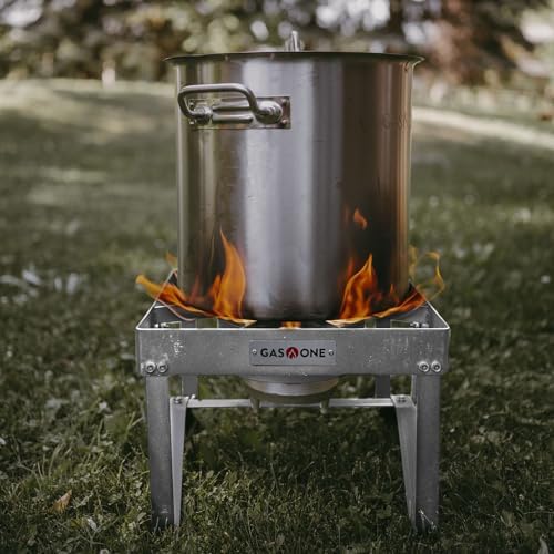 GasOne Stainless Steel Outdoor Propane Burner – High Pressure Camp Stove with Adjustable Regulator & Steel-Braided Hose - Image 7