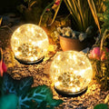 Solar Globe Lights Outdoor Waterproof-Solar Garden Lights 2 Pack by PATIOPIA
