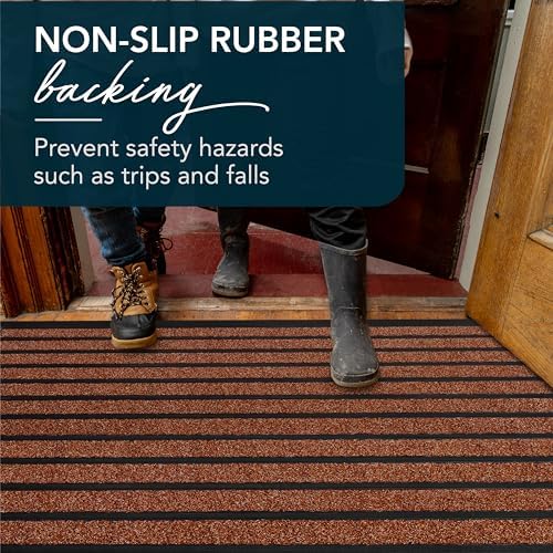 ubdyo Extra Durable Door Mat Outside Entrance (47" x 32", Bright Burgundy) - Image 5