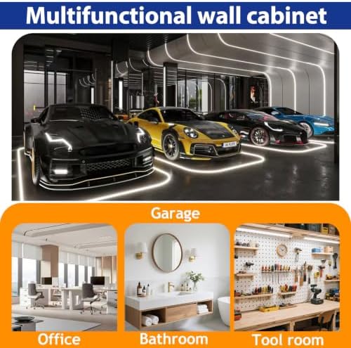 GAIOUS 35.6'' Tall Metal Garage Storage Cabinet with Wheels, Tool Cabinet - Image 7