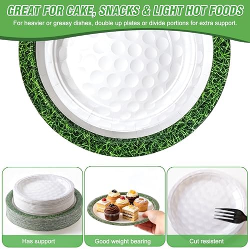 400 Pcs Disposable Golf Party Tableware Set for 50 Guests - Image 6