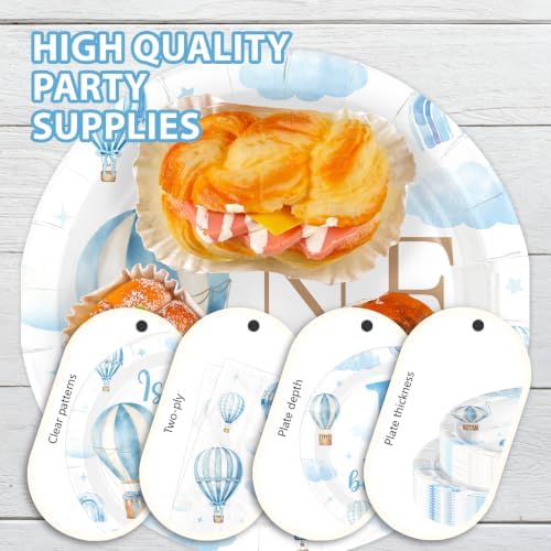 168Pcs Hot Air Balloon 1st Birthday Party Decorations,Serves 24 - Image 3