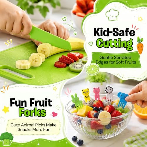 Kids Knife Set for Real Cooking -19Pc Montessori Kitchen Tools for Toddlers - Image 3
