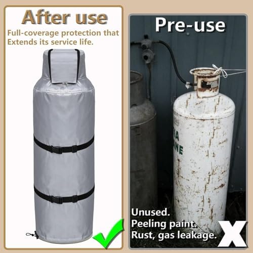 Propane Tank Protective Cover 100lb Gas Van Insulated Storage - Image 5