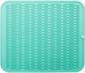 MicoYang Silicone Dish Drying Mat for Multiple Usage,Easy clean,Eco-friendly,Heat-resistant Silicone Mat for Kitchen Counter or Sink,Refrigerator or Drawer Liner Mint XL 18 inches x 16 inches by MicoYang