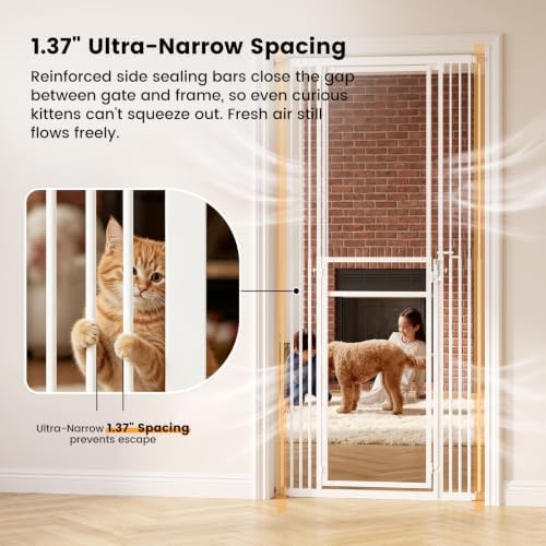 Extra Tall Cat Gate 49-87" Height Adjustable, Full Clear Acrylic Gate - Image 5