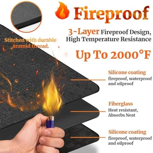 18 x 15 Inch Heat Resistant Grill Mats for Outdoor Grill - Image 5