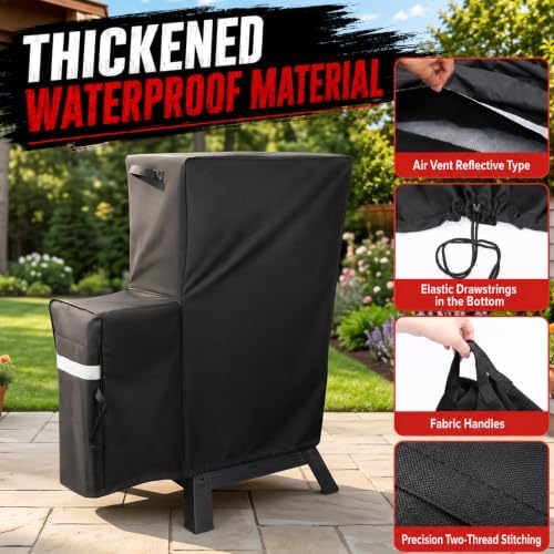 Utheer Grill Cover for Masterbuilt 30/40 Inch Slow and Cold Smoker Side Box - Image 6