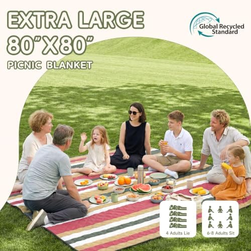 Genovega Waterproof Beach Blanket Picnic Outdoor Mat Rug Mama Mommy Mom Ever from Daughter Son Birthday Groom Bride Law Step Stepmom Present Regalos para el día de Las - Image 2