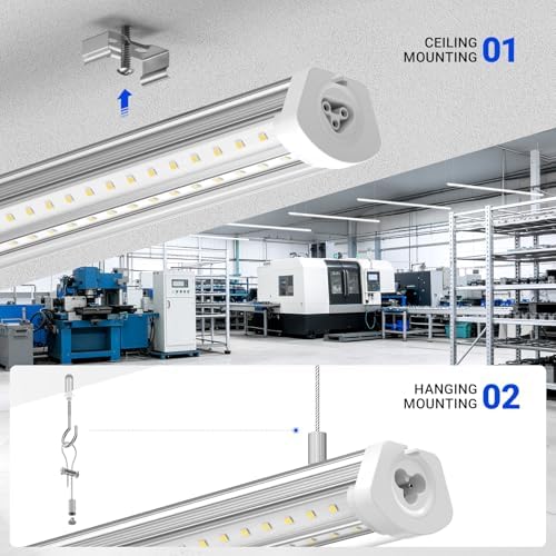 Barrina T8 LED Shop Lights 8FT, 140W 17000LM, 5000K, U Shape, 10 Packs - Image 4