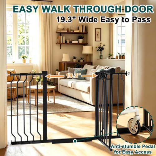 Fairy Baby 62.5"-71.6" Extra Wide Baby Gate for Doorway Long Large Dog Gate - Image 6