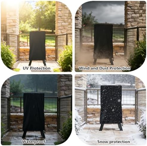 30 Inch Electric Smoker Cover for Masterbuilt and Pit Boss 2 Series Smokers, Heavy Duty Waterproof Vertical Smoker BBQ Grill Cover, All Weather Resistant,Moisture-Proof、Breathable - Image 4