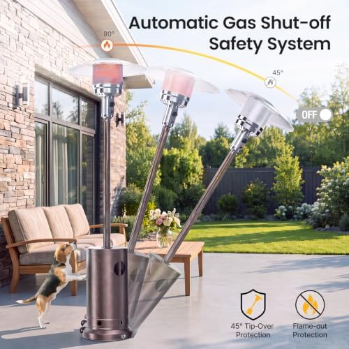 NEWBULIG 48,000 BTU Propane Patio Heater with Sandbox for Outdoor Use - Image 3