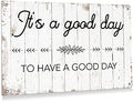 BEASTZHENG It's a Good Day to Have a Good Day Sign Inspirational Metal Tin Sign Wall Bible Verse Art Decor Farmhouse Rustic Sign for Home Living Room Decor Gifts - 8x12 Inch by BEASTZHENG