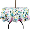 EHouseHome Outdoor Indoor 60inch Round Tablecloth with Umbrella Hole and Zipper, Waterproof Zippered Patio Cloths, Spring/Summer Table Covers for Backyard Circular Table/BBQs/Picnic by EHouseHome