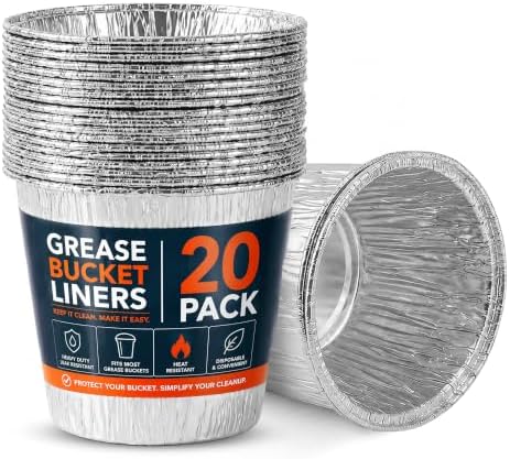 Linda's Essentials 20 Pack Traeger Grease Bucket Liner, Replacement Traeger Drip Bucket Liners for Pellet Grill Smoker Grease Bucket, Compatible with Pro Series 575/780 by LindasEssentials