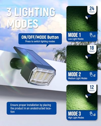 AUDERWIN Solar Spot Lights Outdoor Waterproof, 6 Packs, Cool White - Image 2