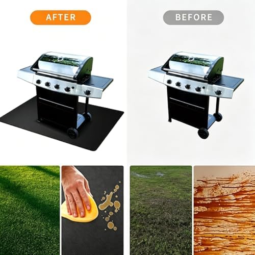 Under Grill Mat for Masterbuilt Gravity Series 1050 Digital 2021-2026, Heavy Duty Silicone Fiberglass BBQ Protector Mat Fire Resistant Oil Proof Easy Clean Outdoor Patio Grill Pad - Image 5