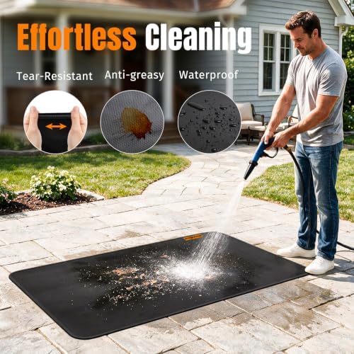 48×30 Inches Under Grill Mats for Outdoor Grill Patio & Deck Protector BBQ - Image 5
