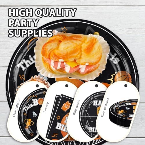 96Pcs Basketball 8th Birthday Party Decorations, Serves 24 - Image 6