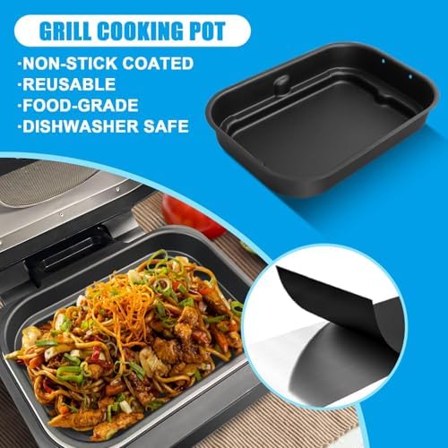 Combo Crisper Basket/Cooking Pot for Ninja Foodi XL FG551 Grill Accessories - Image 5
