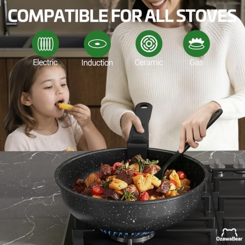 18 Pcs Pots and Pans Set Non Stick, Detachable Handle Cookware - Image 5