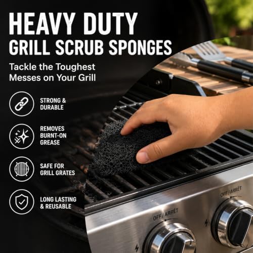 Griddle Cleaning Kit, 10 Bristle-Free Grill Scrubber Pads with Reusable Handle, 4 Cleaning Levels for Blackstone, Grill Grates, Cast Iron, Smokers & Oven Racks - Image 4