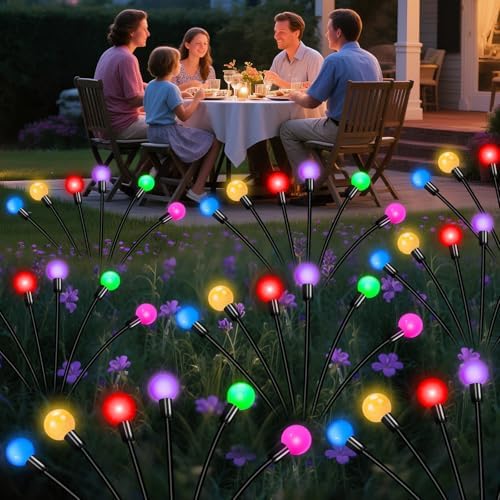 Solar Garden Lights Outdoor Waterproof, Swaying Firefly Light, Garden Decor - Image 2
