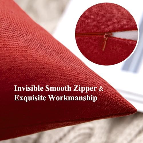 MIULEE Decorative Outdoor Pillow Covers Christmas Lumbar 12x20 Red - Image 3