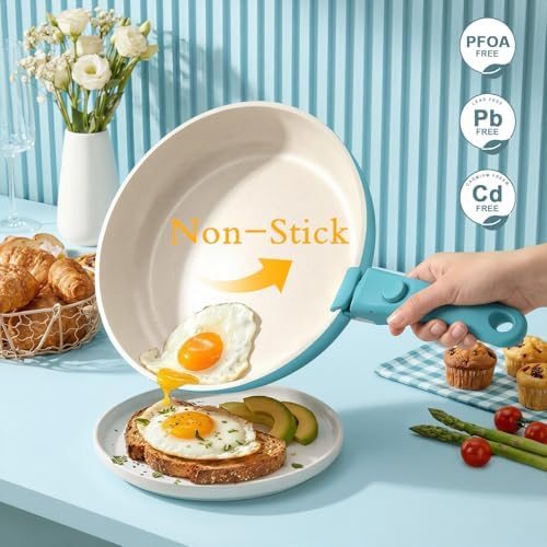 GiPP 21PCS Pots and Pans Set Nonstick Cookware Set with Detachable Handle - Image 4