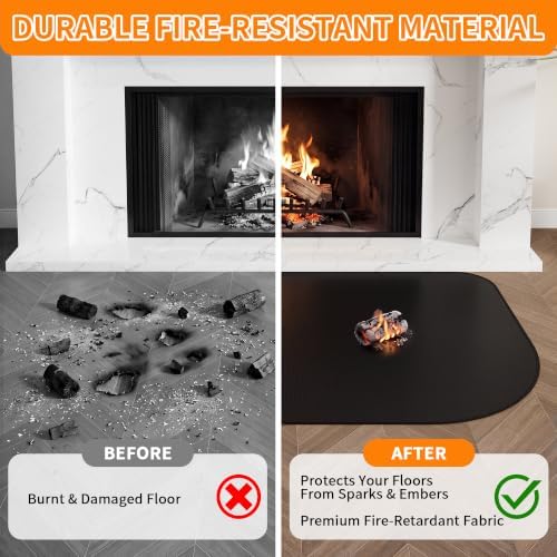 48 inch Fireproof Fireplace Mat, Under Grill Mats for Outdoor Grill Patio - Image 6