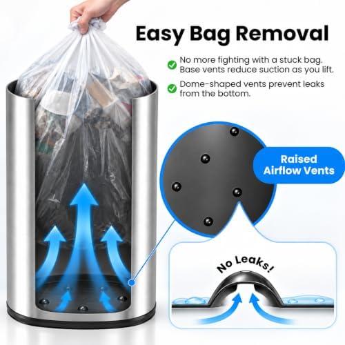 iTouchless Patented Large 24 Gallon Motion Sensor Trash Can | Odor Filter - Image 5