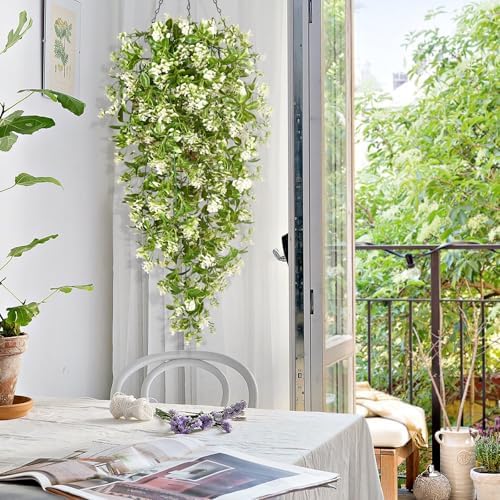 Waipfaru 8Pcs Fake Hanging Plants, Faux Ivy Fake Vines Greenery - Image 4