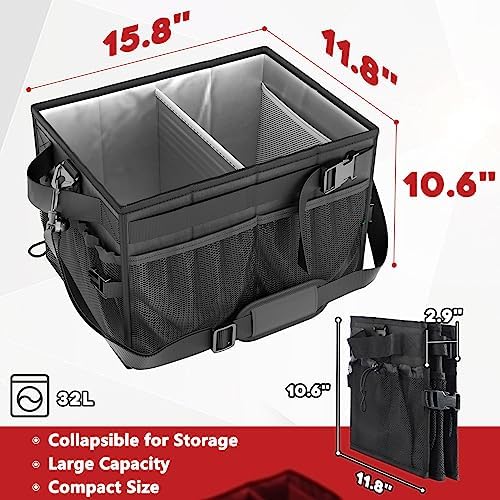 FANGSUN Grill Caddy, Foldable BBQ Caddy with Paper Towel Holder, Black - Image 6