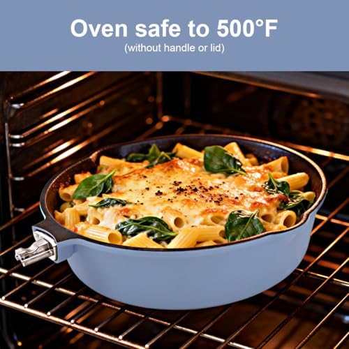 8 Inch Small Frying Pan Skillet with Lid, Nonstick Mini Saute Pan - Image 3