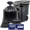 Plasticplace 95-96 Gallon Garbage Can Liners │ 2 Mil │ Black Heavy Duty Trash Bags │ 61” x 68”, 25 Count by Plasticplace