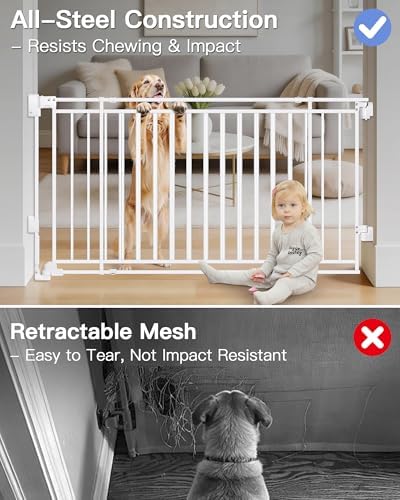 Baby Gate for Doorways&Top/Bottom of Stairs, 31-54"W Heavy Duty Dog Gate - Image 4