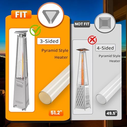 Patio Heater Glass Tube Replacement 51.2" Tall 4" Diameter - Image 2