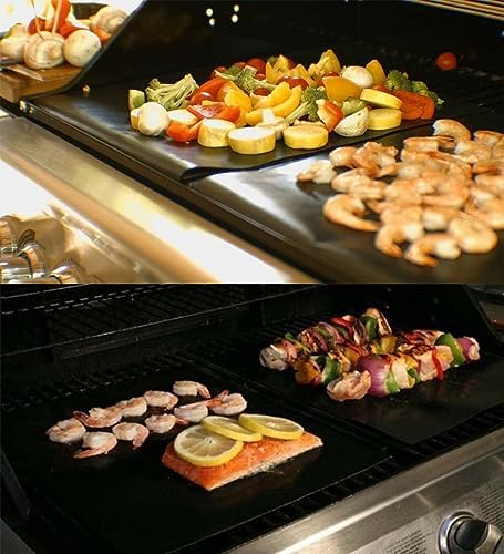 Grill Mats for Outdoor Gas Grill, Set of 7, Black - Image 6