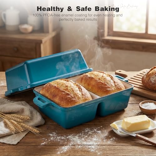 Double Dutch Oven for Sourdough Bread Baking, Enameled Cast Iron Dutch Oven - Image 7