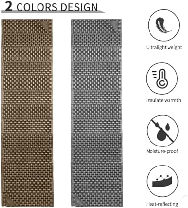 Foam Camping Pads for Hiking, Ultralight Closed Cell Mattress, Waterproof Soft Mat for Adults, Wide Picnic Yoga Mats, Folding Sleeping Pad for Outdoor Backpacking - Image 4