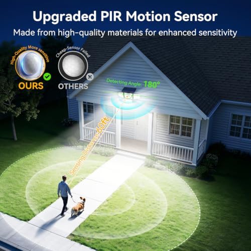 Solar Flood Lights, 3600LM 270° Motion Sensor Outdoor Lights-Remote - Image 5