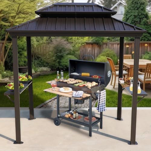 Kozyard 6' x 8' BBQ Hardtop Grill Gazebo, Outdoor Grill Shelter - Image 2