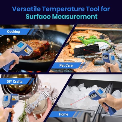 Etekcity Infrared Thermometer Laser Temperature Gun, -58°F~1130°F, Blue - Image 2