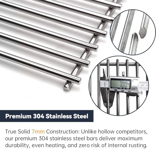 Hongso 7528 304 Stainless Steel Grill Grates for Weber Genesis 300 310 330 - Image 6