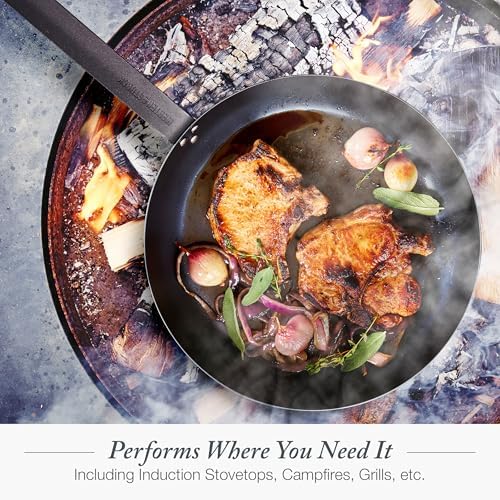 Merten & Storck 10" Pre-Seasoned Carbon Steel Frying Pan Skillet, 10" Frying Pan Skillet (Pack of 6) - Image 3