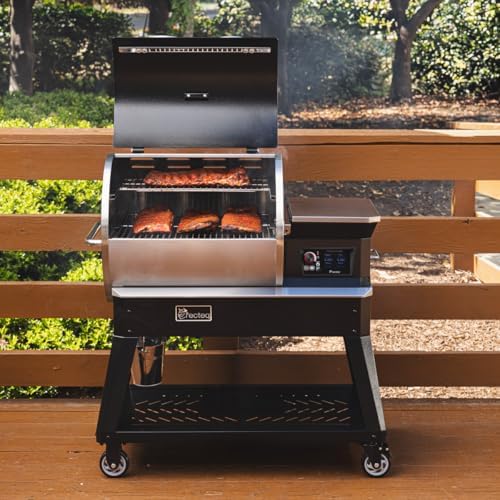 recteq Patio Legend 600 Pellet Smoker, Pellet Grill with Wifi & App Connectivity, Outdoor Smokers Grills, Wood Pellet Grills, Temp Range 180° to 700+°, Smoker Grill + Grilling Basics Bundle - Image 4